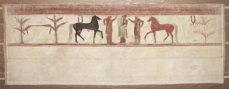 Facsimile of painting on left wall, Tomba del Barone