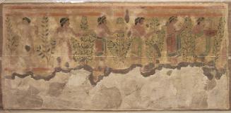 Facsimile of painting on left wall, Tomba dei Leopardi