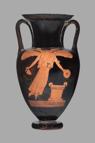 Two-handled jar (amphora) depicting Nike at an altar