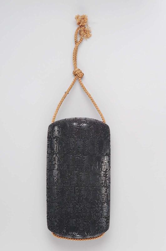 Five-case inro with 100 longevities (hyakuju) design