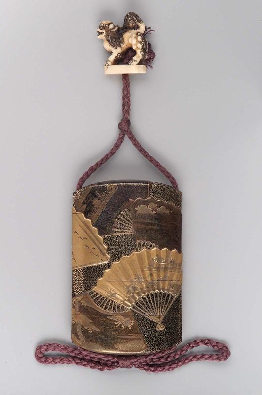 Seal-type netsuke in the form of a shishi