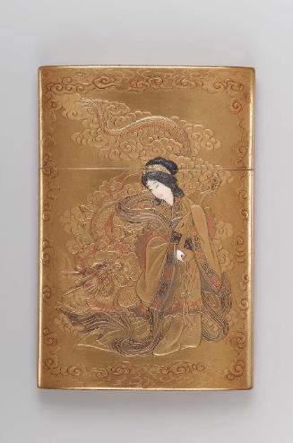 Card-case with design of Benten and a dragon