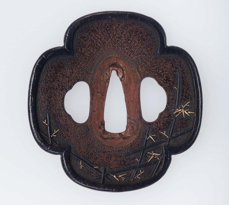 Tsuba with design of bamboo