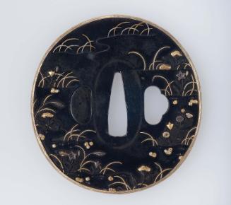 Tsuba with design of autumn plants