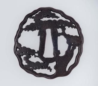 Tsuba with design of pine trees