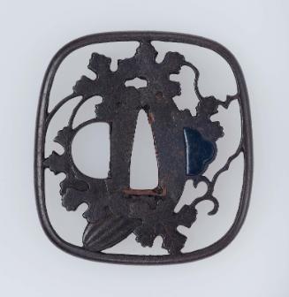 Tsuba with design of gourd vine