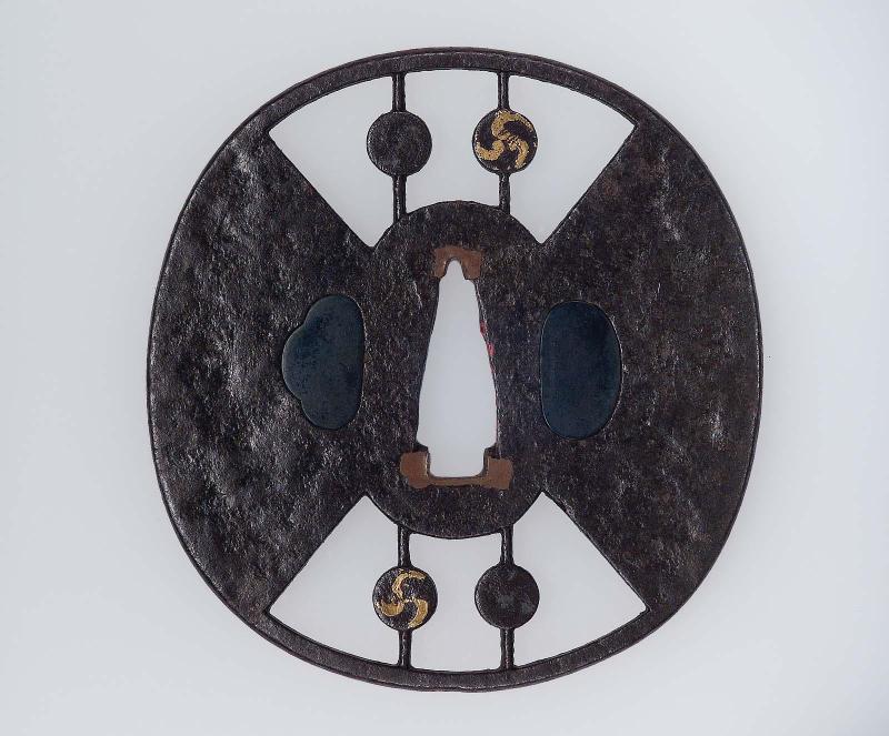 Tsuba with design of processional banners