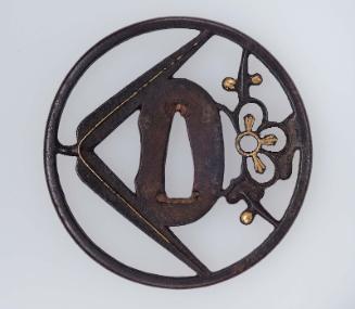 Tsuba with design of bamboo and plum