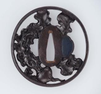 Tsuba with design of turnips and leaves