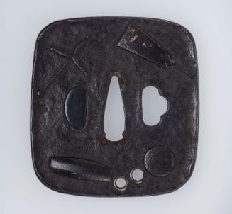 Tsuba with design of toys