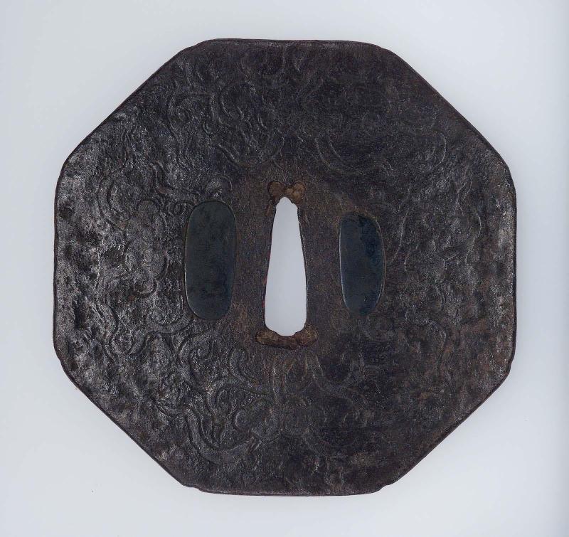 Tsuba with floral designs