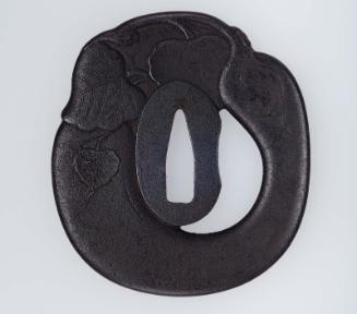 Tsuba in the form of a gourd and tendrils