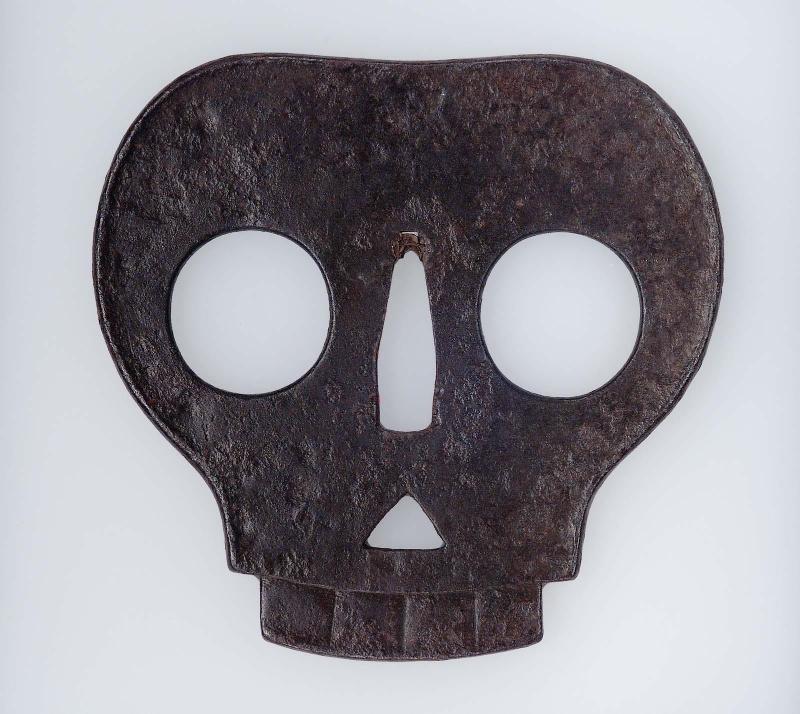Tsuba in the form of a human skull