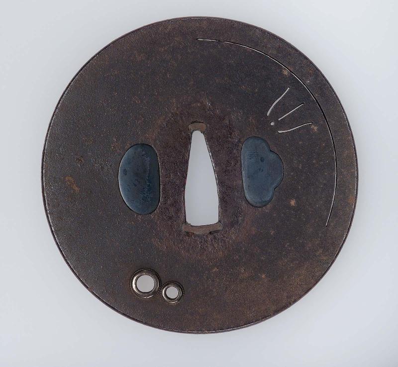 Tsuba with design of pine trees
