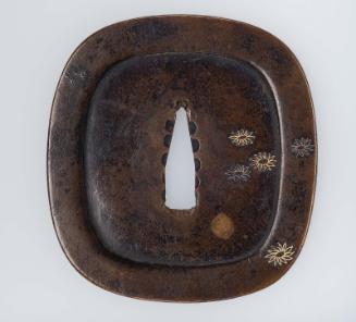 Tsuba with design of flower-heads