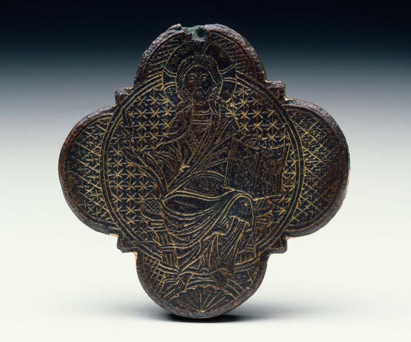 Reliquary with Enthroned Christ (Obverse) and Virgin and Child (Reverse)