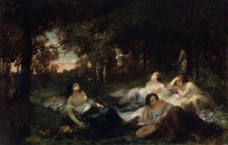 Young Women Resting in a Forest Clearing