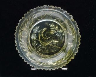 Cup plate (seated hound)