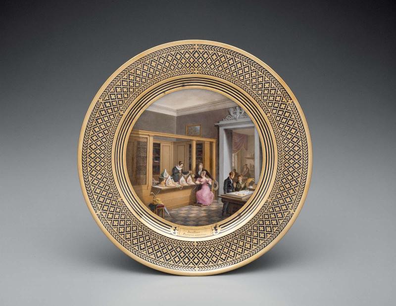 Plate from the dessert service:  Service des arts Industriels
