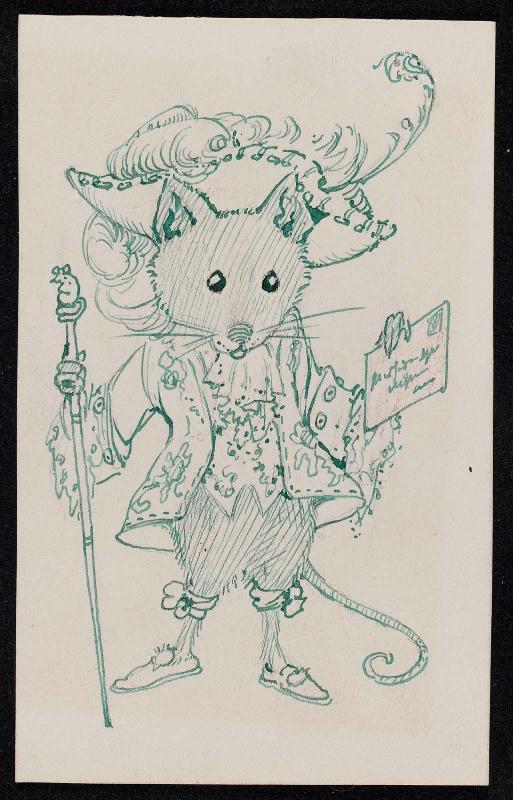 Mouse in 18th century dress