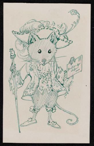 Mouse in 18th century dress
