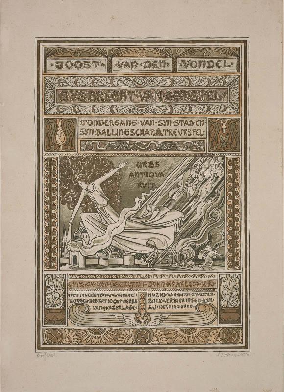 Gijsbrecht van Aemstel [The Downfall Amsterdam] by Joost van den Vondel [titlepage]