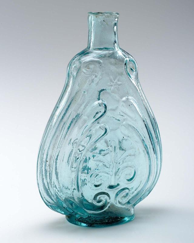 Half pint scrolled flask