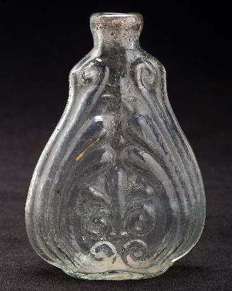 Half pint scrolled flask