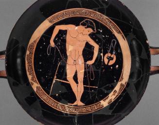 Drinking cup (kylix) depicting a boxer