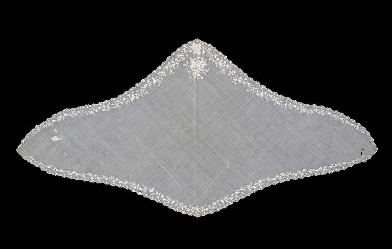 Sheer white cotton fichu