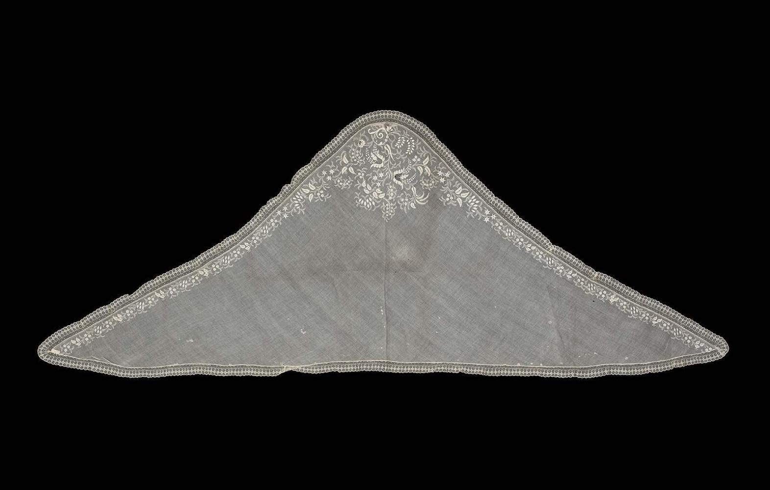 A triangular shawl