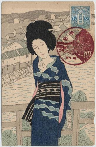 Woman Standing on Bridge