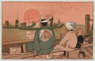 Family Seated in Boat