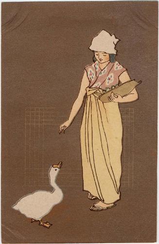 Woman Feeding Goose