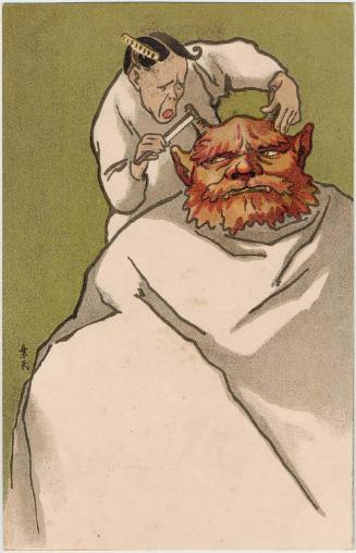Oni at a Barbershop from the series The Popularization of Civilization