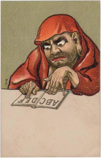 Daruma Studying his ABCs from the series The Popularization of Civilization