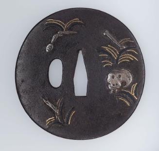 Tsuba with design of Musashino plain