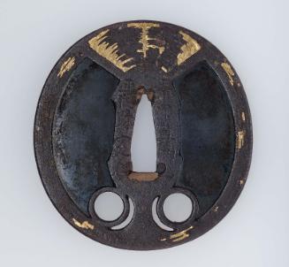 Tsuba, with large openings and design of fan