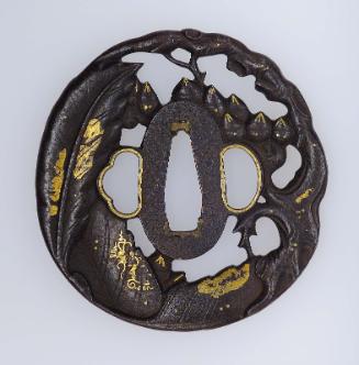 Tsuba with design of oak leaves and acorns