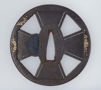 Tsuba with cross design