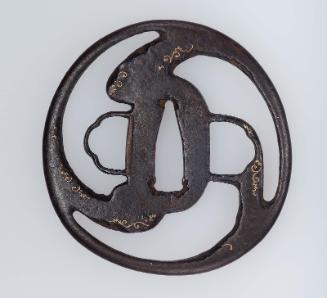 Tsuba with tomoe designs