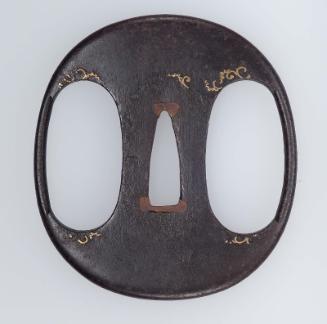 Tsuba with design of vine tendrils