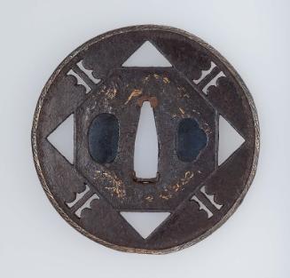 Tsuba with design of dragons or phoenixes