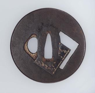 Tsuba with design of books