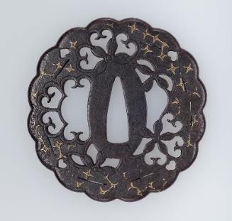 Tsuba with design of cherry blossom