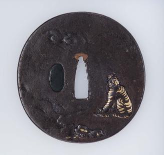 Tsuba with design of tiger