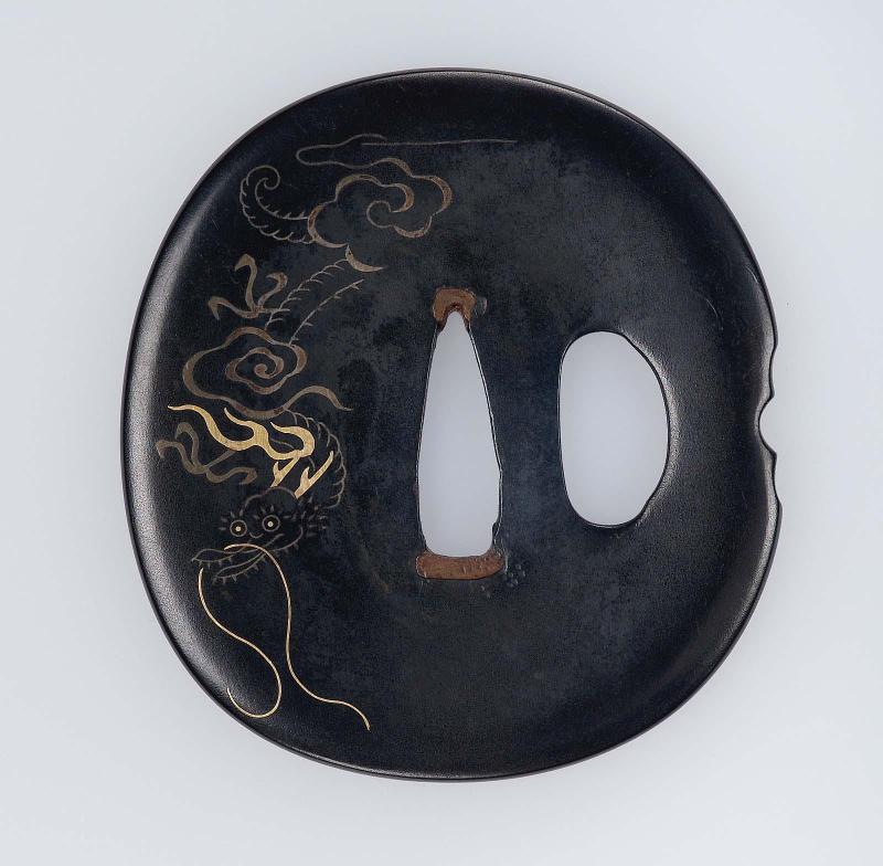 Tsuba with design of dragons