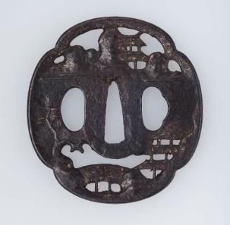 Tsuba with design of Chinese landscape