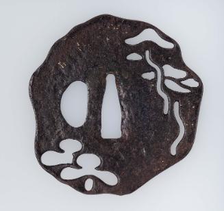 Tsuba with design of pine trees