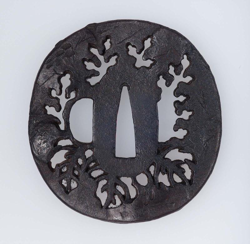 Tsuba with design of paulownia mon